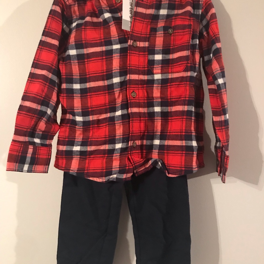 Carters flannel outfit